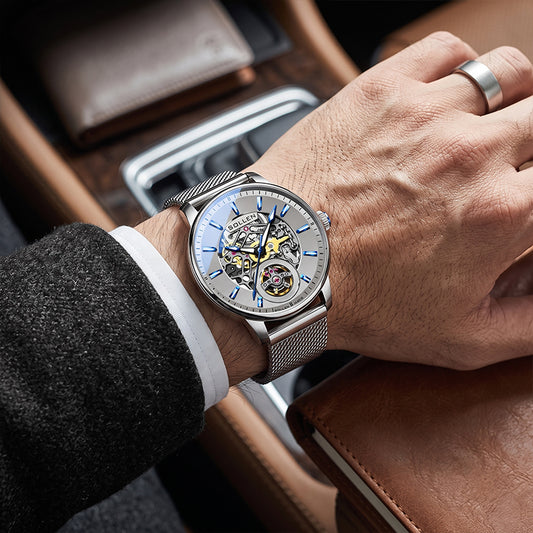 Sollen SL208 Automatic Watch - Men's Stainless Steel Mechanical Wristwatch