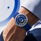 Labaoli LA453 Quartz Watch - Live Edition Men's & Women‘s Tech Sport 44mm Domed Case Futuristic Sunken Orbital Hand Alignment High-Flexibility Silicone Strap Wristwatch