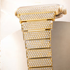 KDW KDW8315L Quartz Watch - Live Edition Women's Luxury 46mm Full Iced-Out Crystal Pavé Square Case Roman Numeral Day-Date Luminous Hands Fully Encrusted Link Bracelet Wristwatch