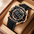 AKOPN AK9033 Quartz Watch - Live Edition Men's Heavy Tactical Armor Case Creative Rolling Roller Cylinder Movement Luminous Accents Sport Silicone Strap Wristwatch