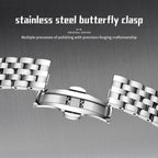 Sollen SL716 Quartz Watch - Men's Classic Stainless Steel 3-Bead Bracelet Day-Date Display Wristwatch
