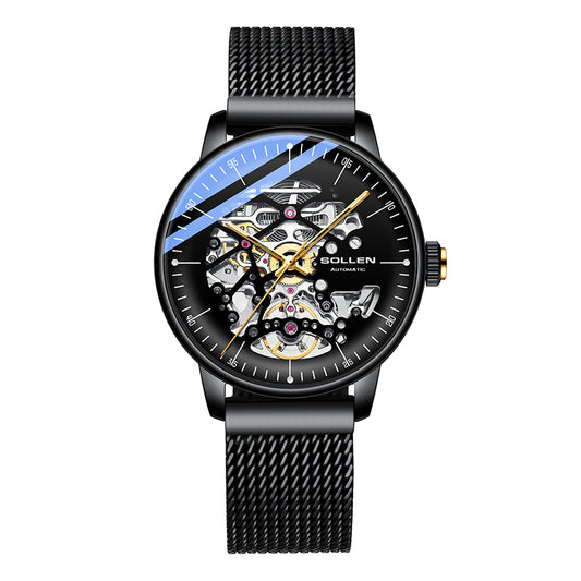 Sollen SL202 Automatic Watch - Men's Stainless Steel Mechanical Wristwatch