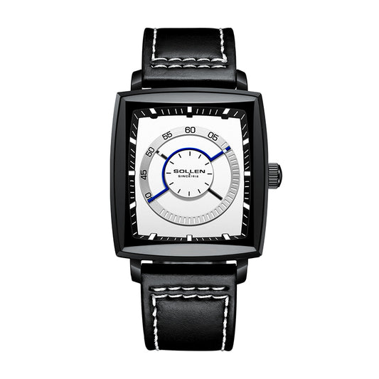 Sollen SL206 Quartz Watch - Men's Stainless Steel Mechanical Style Wristwatch
