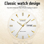 Sollen 9052 Automatic Watch - Men's Dress 8 Crystal Accent 8 Faceted Marker 7-Bead Stainless Steel Bracelet Wristwatch