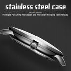Sollen SL309 Men's Minimalist Automatic Mechanical Watch - 42mm Stainless Steel Case Slim 9.9mm Small Seconds Date Window Mesh Bracelet Wristwatch
