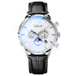 Sollen SL303 Men's Multi-Function Automatic Mechanical Watch - 41.5mm Stainless Steel Case Sun & Moon Phase Calendar Dial Wristwatch