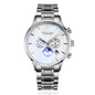 Sollen SL303 Men's Multi-Function Automatic Mechanical Watch - 41.5mm Stainless Steel Case Sun & Moon Phase Calendar Dial Wristwatch
