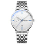 Sollen SL305 Men's Minimalist Automatic Mechanical Watch - 42mm Stainless Steel Case Slim 9.9mm 24H Subdial Date Window Wristwatch