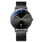 Sollen SL305 Men's Minimalist Automatic Mechanical Watch - 42mm Stainless Steel Case Slim 9.9mm 24H Subdial Date Window Wristwatch
