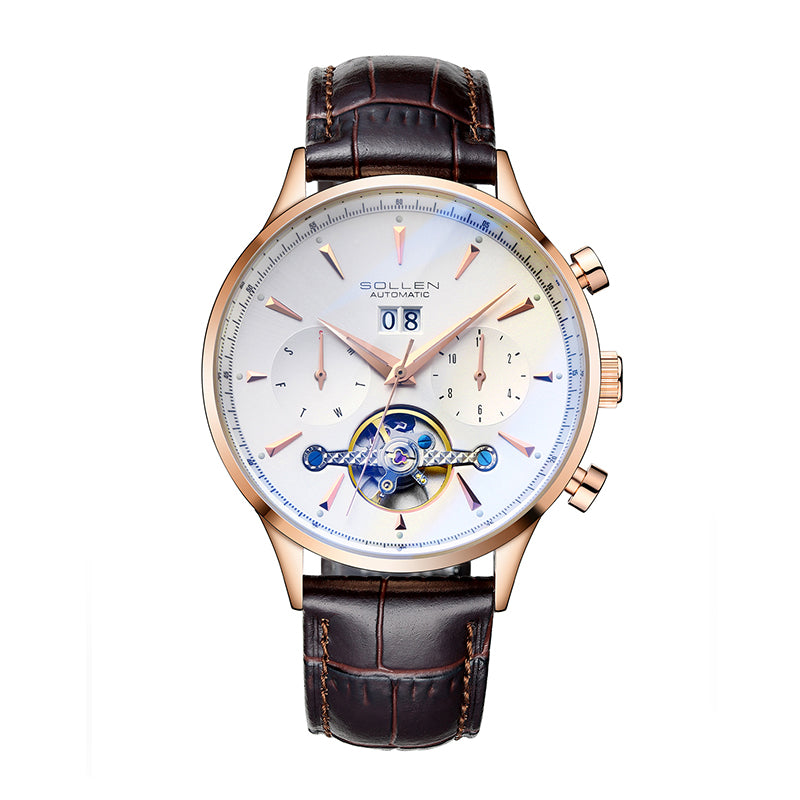 Sollen SL308 Automatic Watch - Men's Stainless Steel Mechanical Wristwatch