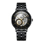 Sollen SL316 Men's Open Heart Full Skeleton Automatic Mechanical Watch - 42mm Stainless Steel Case Slim 9.9mm Acrylic Dial Wristwatch