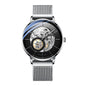 Sollen SL316 Men's Open Heart Full Skeleton Automatic Mechanical Watch - 42mm Stainless Steel Case Slim 9.9mm Acrylic Dial Wristwatch
