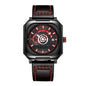 Sollen SL322 Men's Square Automatic Mechanical Watch - 40x41mm Stainless Steel Case Sapphire Crystal Miyota 8217 24H Subdial Leather Strap Wristwatch