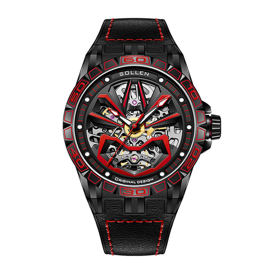 Sollen SL328 Automatic Watch - Men's Stainless Steel Mechanical Wristwatch