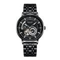 Sollen SL356 Men's Real Diamond Open Heart Automatic Watch - 42mm Stainless Steel Case Slim 9.9mm Sapphire Crystal Miyota Movement Bracelet Wristwatch