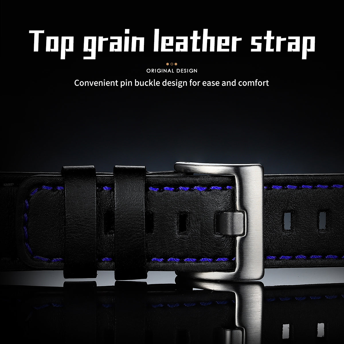Sollen SL322 Men's Square Automatic Mechanical Watch - 40x41mm Stainless Steel Case Sapphire Crystal Miyota 8217 24H Subdial Leather Strap Wristwatch