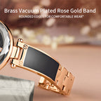 Sollen SL428 Women's Quartz Watch - 30mm Swarovski Zirconia Markers Luminous Hands Resin Inlay Bracelet Wristwatch