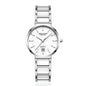 Sollen SL407 Women's Ultra Slim Quartz Watch - 29.5mm Mother of Pearl Dial Seiko VJ12 Date Ceramic Stainless Steel Bracelet Wristwatch