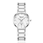 Sollen SL407 Women's Ultra Slim Quartz Watch - 29.5mm Mother of Pearl Dial Seiko VJ12 Date Ceramic Stainless Steel Bracelet Wristwatch