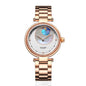 Sollen SL410 Women's Moon Phase Automatic Mechanical Watch - 32.5mm Crystal Bezel Mother of Pearl Dial Wristwatch