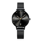 Sollen SL416 Women's Automatic Mechanical Watch - 36mm Stainless Steel Case Slim 9.9mm 24-Hour Subdial Date Mesh Bracelet Wristwatch