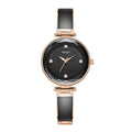 Sollen SL428 Women's Quartz Watch - 30mm Swarovski Zirconia Markers Luminous Hands Resin Inlay Bracelet Wristwatch