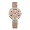 Sollen SL431 Women's Quartz Watch - 30mm Full Pave Crystal Dial Iced Out Bracelet Wristwatch