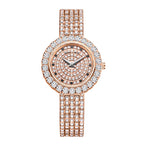 Sollen SL431 Women's Quartz Watch - 30mm Full Pave Crystal Dial Iced Out Bracelet Wristwatch