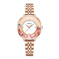 Sollen SL455 Quartz Watch - Women's Stainless Steel Bracelet Starry Enamel Dial with Floating Beads