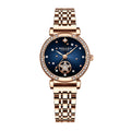 Sollen SL458 Quartz Watch - Women's Stainless Steel Solid 7-Bead Bracelet Starry Gradient Dial Wristwatch
