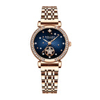 Sollen SL458 Quartz Watch - Women's Stainless Steel Solid 7-Bead Bracelet Starry Gradient Dial Wristwatch