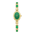 Sollen SL468 Quartz Watch - Women's Oval Jade Green Dial Jewelry Bracelet Wristwatch