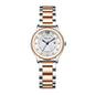 Sollen SL469 Women's Quartz Watch - 33mm Dial 11 Zirconia Markers Blue Sword Hands Two-Tone Stainless Steel Bracelet Wristwatch