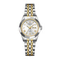 Sollen SL472 Women's Quartz Watch - 27mm Sunray Dial Day Date Luminous Two-Tone Stainless Steel Bracelet Wristwatch