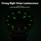 Sollen SL360 Men's Open Heart Automatic Mechanical Watch - 42mm Stainless Steel Case Slim 9.9mm Miyota Movement Luminous Markers Mesh Bracelet Wristwatch
