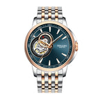 Sollen SL502 Automatic Watch - Men's Stainless Steel 7-Bead Bracelet Open-Heart Seiko NH39A Wristwatch