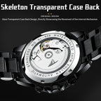 Sollen SL608 Automatic Watch - Men's Multi-Function Moonphase Stainless Steel 5-Bead Bracelet Wristwatch