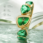 Labaoli LA682 Quartz Watch - Live Edition Women's Avant-Garde 27mm Asymmetric Case Irregular Cobblestone Faceted Gemstone Link Jewelry Bracelet Timepiece
