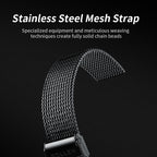 Sollen SL358 Men's 3D Rotating Wheel Rim Quartz Watch - 42.5mm Stainless Steel Case Racing Car Caliper Dial Mesh Bracelet Wristwatch