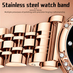 Sollen SL458 Quartz Watch - Women's Stainless Steel Solid 7-Bead Bracelet Starry Gradient Dial Wristwatch
