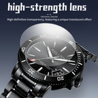 Sollen SL609 Automatic Watch - Men's Stainless Steel 5-Bead Bracelet Rotatable Bezel Seiko NH35A Wristwatch