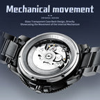 Sollen SL609 Automatic Watch - Men's Stainless Steel 5-Bead Bracelet Rotatable Bezel Seiko NH35A Wristwatch