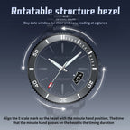 Sollen SL609 Automatic Watch - Men's Stainless Steel 5-Bead Bracelet Rotatable Bezel Seiko NH35A Wristwatch