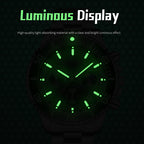 Sollen SL721 Chronograph Watch - Men's Multi-Function Moonphase Stainless Steel 3-Bead Bracelet Wristwatch