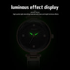 Sollen SL428 Women's Quartz Watch - 30mm Swarovski Zirconia Markers Luminous Hands Resin Inlay Bracelet Wristwatch