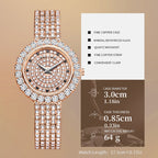 Sollen SL431 Women's Quartz Watch - 30mm Full Pave Crystal Dial Iced Out Bracelet Wristwatch