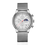 Sollen SL702 Quartz Watch - Men's Multi-Function Chronograph Moonphase Wristwatch