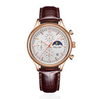 Sollen SL702 Quartz Watch - Men's Multi-Function Chronograph Moonphase Wristwatch