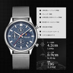 Sollen SL702 Quartz Watch - Men's Multi-Function Chronograph Moonphase Wristwatch