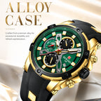 REWARD RD 83016M Quartz Watch - Live Edition Men's Heavy Tactical Armor Case Full Chronograph Luminous Hands Date Window Sport Silicone Strap Wristwatch